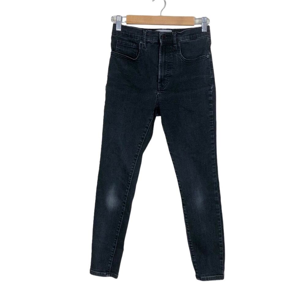 Everlane Ankle Black Cropped High Rise Skinny Jeans Size 28